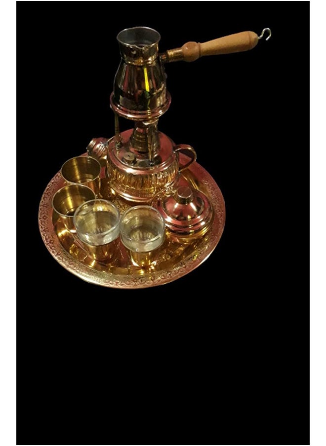 Generic Copper Carved Coffee Set For Coffee Making 