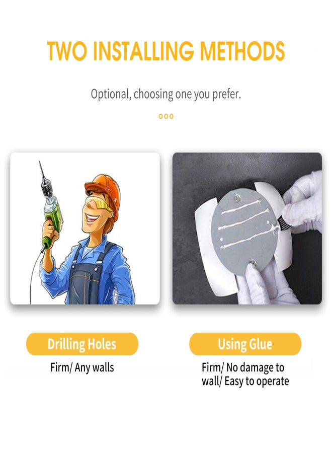 6in Wall Mounted 360° Rotatable Makeup Mirror 1X/3X Dual Sided Silver Coated Mirror with Foldable Arm, Silver Requires Drilling Holes - Image 2