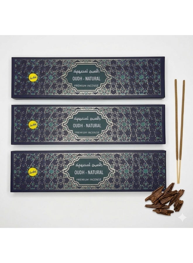 Sree Vani SreeVani Oudh Natural Incense Sticks - 50g Premium Natural Oudh Fragrance | Pack of 3 - Image 1