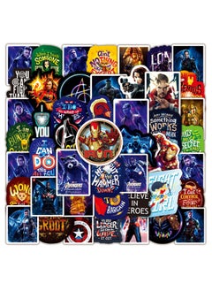 AVENGERS 50-Piece Avengers Superheroes Waterproof Stickers, HD Fine Color Printing, Vinyl Waterproof Stickers for Laptop,Skateboard, Water Bottles,Computer,Phone,Guitar, Stickers for Kids Teens Adult  - Image 1