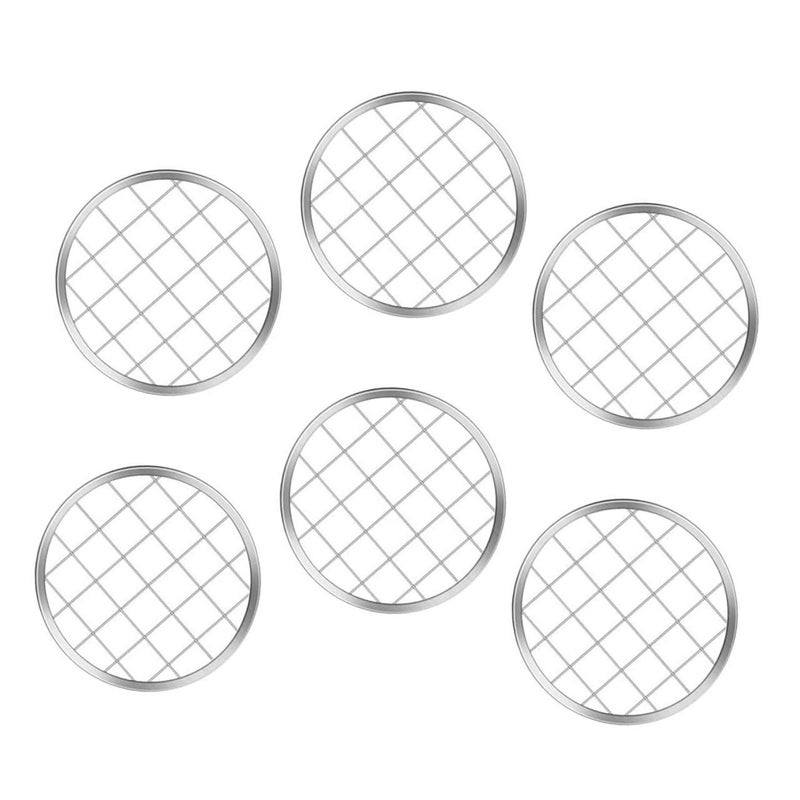 6pcs 86mm Metal Mesh Floral Grid Screw On Lid For Mason Jar Decor And Storage - Image 2