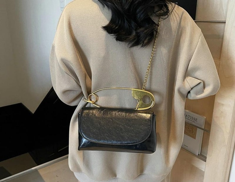 Hzxsny 2025 Trendy Tote Bag Womens Paper Clip Small Top Handle Purse Hobo Clutch Faux Leather Crossbody Bag Shoulder Handbag Purse - Image 3