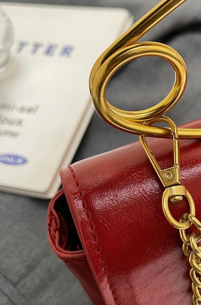 Hzxsny 2025 Trendy Tote Bag Womens Paper Clip Small Top Handle Purse Hobo Clutch Faux Leather Crossbody Bag Shoulder Handbag Purse - Image 5