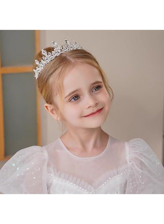 Silver Rhinestone Crown Bride Crown Tiara Princess Rhinestone Crown Accessories Birthday Party Wedding Prom, Silver, Rhinestones - Image 3