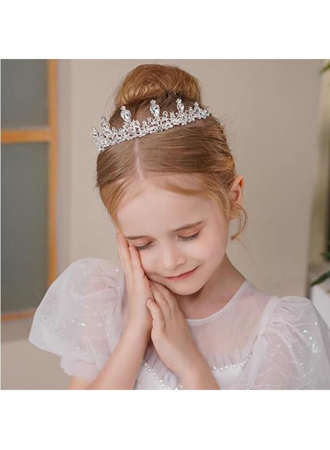 Silver Rhinestone Crown Bride Crown Tiara Princess Rhinestone Crown Accessories Birthday Party Wedding Prom, Silver, Rhinestones - Image 4