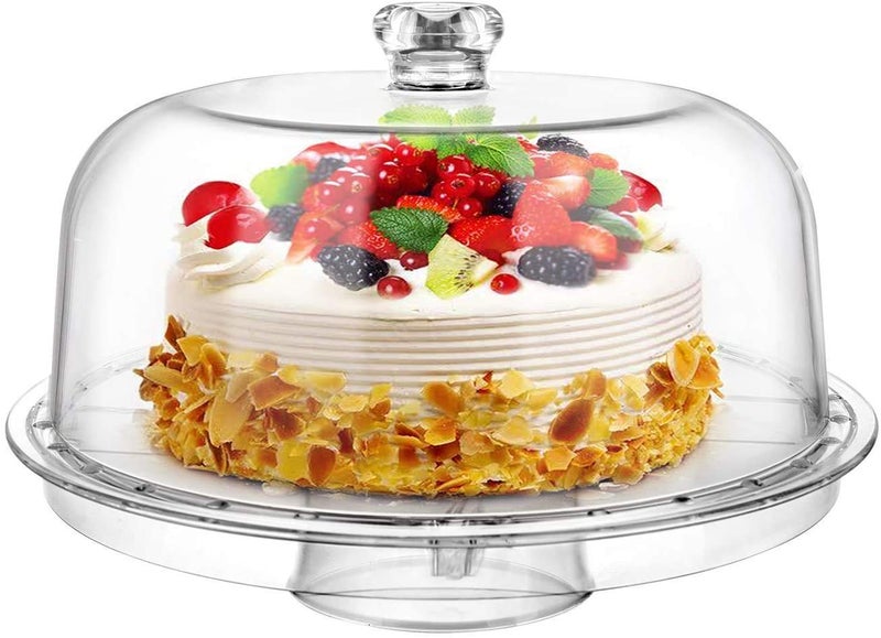 Sakar Sales 6 in 1 Transparent Cake Stand with Bowl and Dome Cover - Image 4