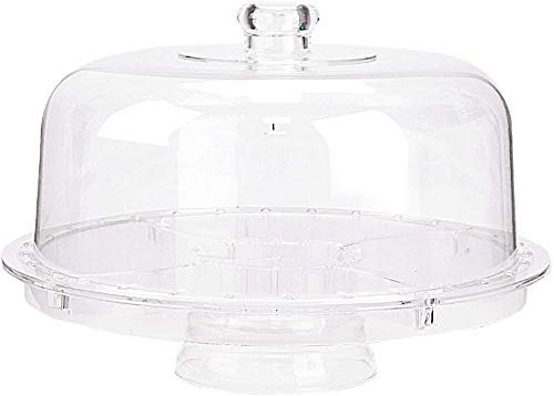Sakar Sales 6 in 1 Transparent Cake Stand with Bowl and Dome Cover - Image 5