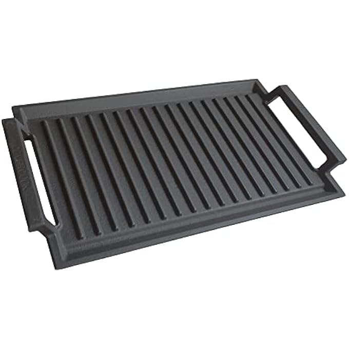 COVERCOOK Griddle Pan 2 HandlesNonstick Griddle With Flat And Ridged Surface For Induction Hob Open Fire Oven Electric Cooktop - Image 2