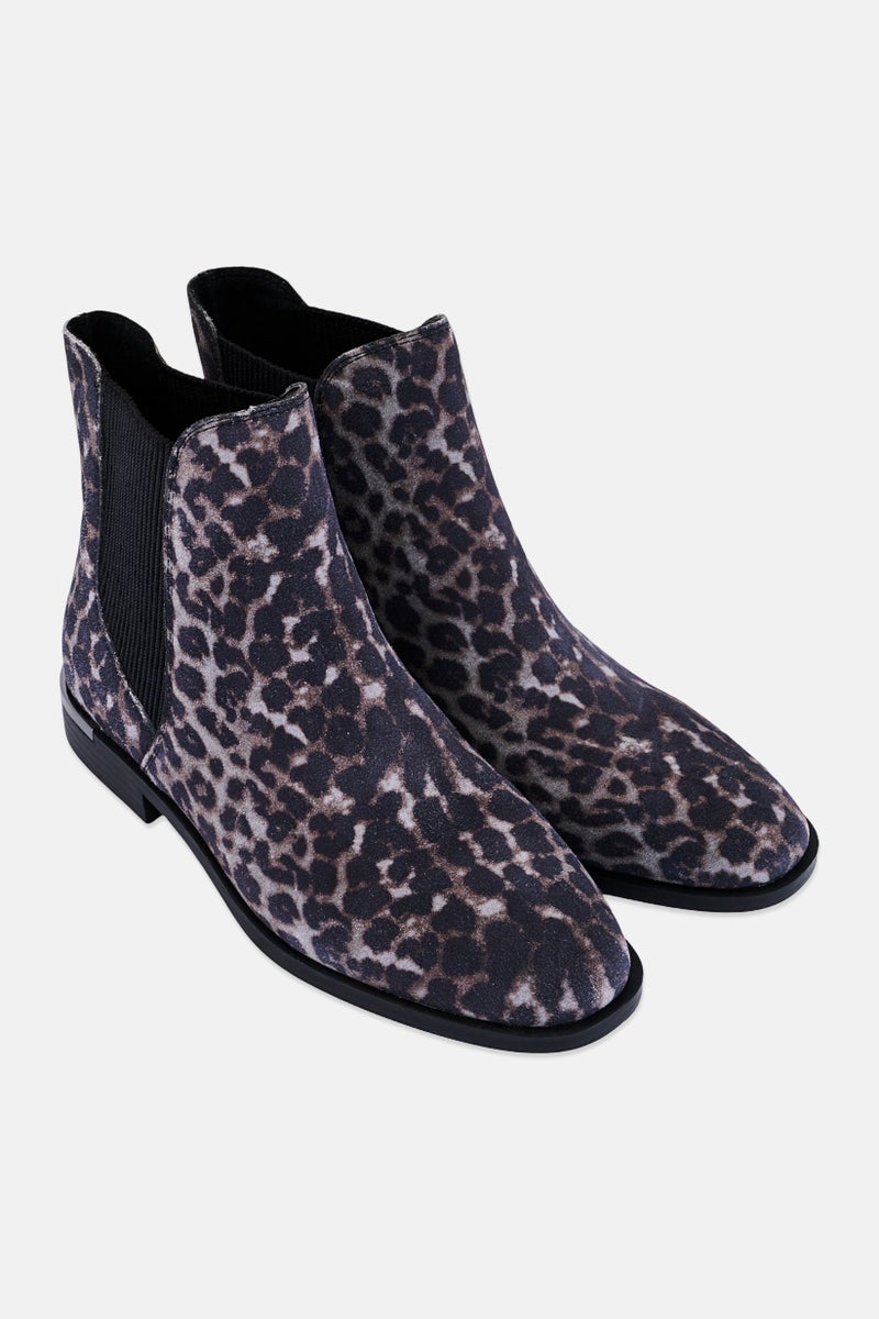 NINE WEST Women Medium Slip On Ankle Boots, Dark Grey - Image 2