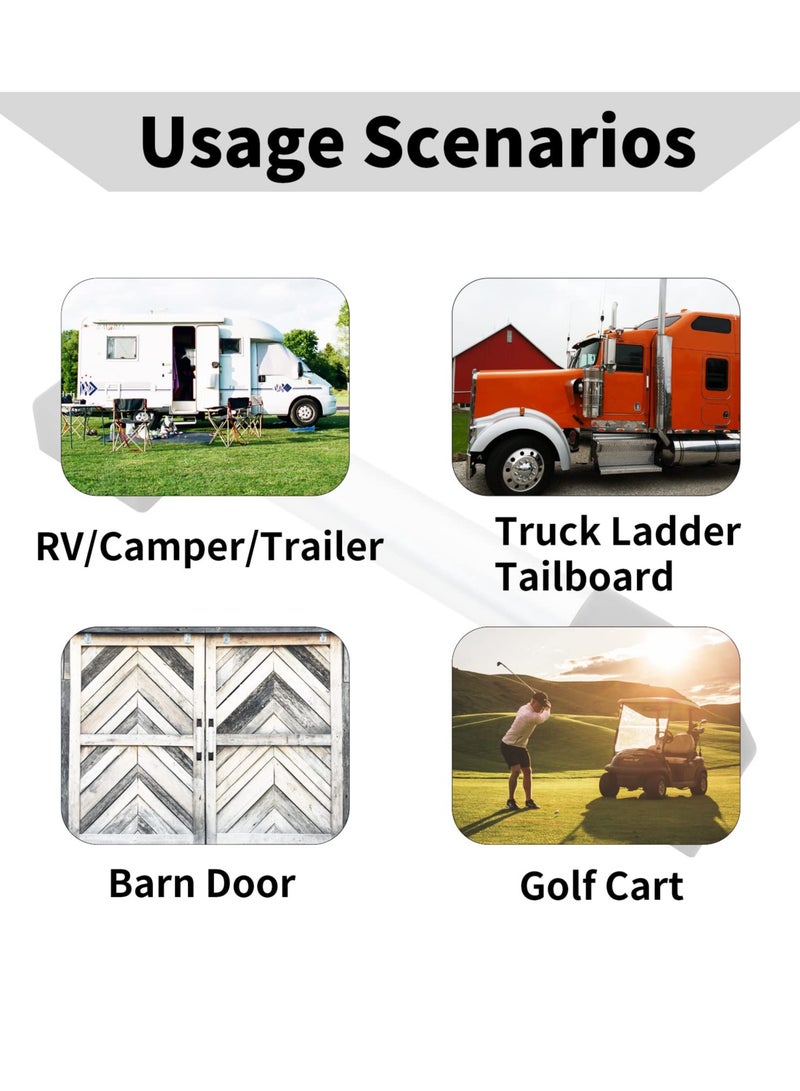 Excefore مقبض باب Rv Grab، ألمنيوم للمخيم، مقطورة، مقطورة شحن، منزل متنقل، قارب، سيارات، عربة، عبوة 2، تأتي مع براغي - Image 4