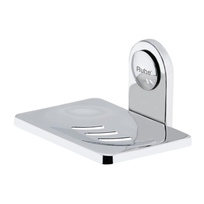 Ruhe Moon Stainless Steel Soap Dish | Wall Mounted |Single Soap Dish Holder | Soap Dish Holder for Bathroom and Kitchen |Bathroom Organizer| Soap Try for Bathroom Accessories |Chrome Finish - Image 1