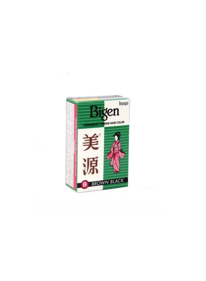 Bigen permanent powder hair color brown black