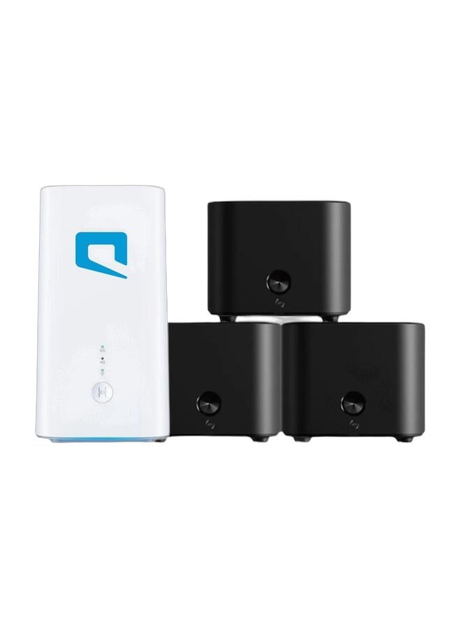 Mobily ZOWEE -  CPE 5 Router 5G - UP to 3600Mbps Download/500Mbps Upload |WiFi 6 | High Gain Antenna 2.5Gbps Ethernet port | Supports Mobily Network Only H155-381 White & Totolink - AX1800 Wi-Fi 6 Mesh Router System (3-Pack) – Dual-Band 2.4GHz/5GHz, Speed Up to 1800Mbps, Covers 600㎡, MU-MIMO, WPA3 – X18 | Black| Bundle - Image 1