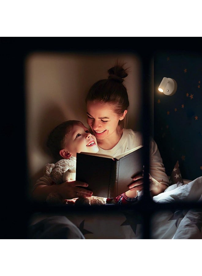 مصباح حائط لاسلكي مغناطيسي  قابل لإعادة الشحن تعمل باللمس قابل لتعديل السطوع مغناطيسي 350 درجة لغرفة النوم والقراءة والإضاءة الليلية بجانب السرير - Image 4