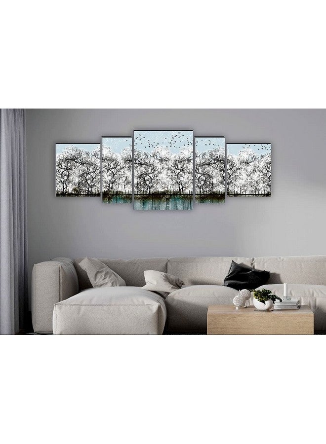 SAF paintings Set of 5 Modern Art UV Textured Home Decorative Gift Item large Panel Painting 42 Inch X 18 Inch SANFPNL31145 - Image 2
