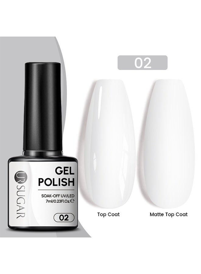 UR SUGAR Gel Polish, 15ml Soak Off UV Light Gel Polish for DIY Home Manicure,7ml,#02 White - Image 2