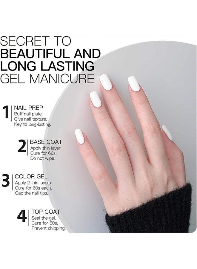 UR SUGAR Gel Polish, 15ml Soak Off UV Light Gel Polish for DIY Home Manicure,7ml,#02 White - Image 4