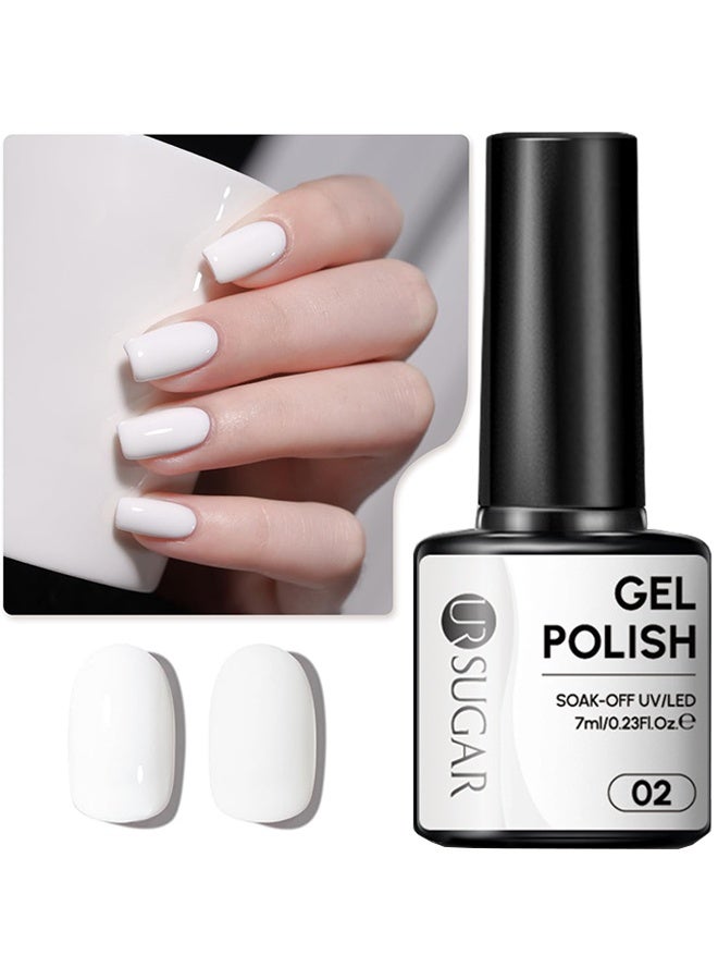 UR SUGAR Gel Polish, 15ml Soak Off UV Light Gel Polish for DIY Home Manicure,7ml,#02 White - Image 1