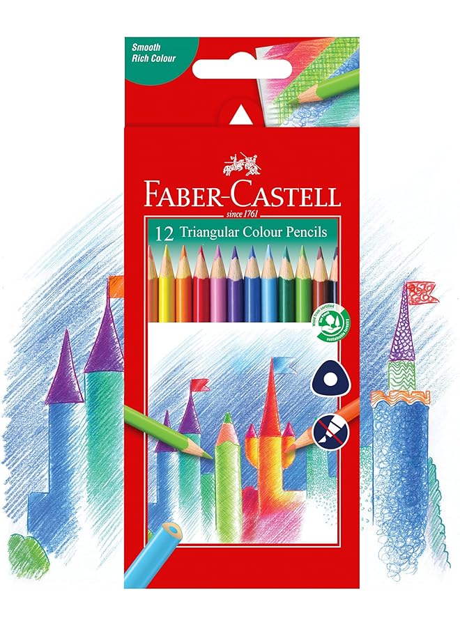 Color Pencils Tri Grip Color 12 Coloring Pencils