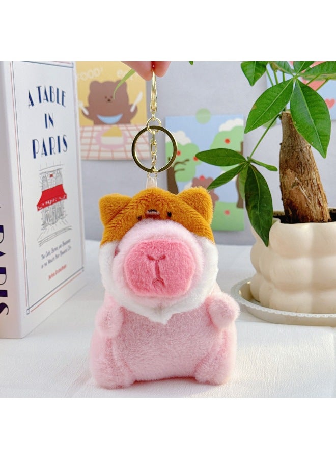 Loveable Capibala Doll Water   Plush Toy Doll Keychain Schoolbag Pendant Grasp Doll Wholesale