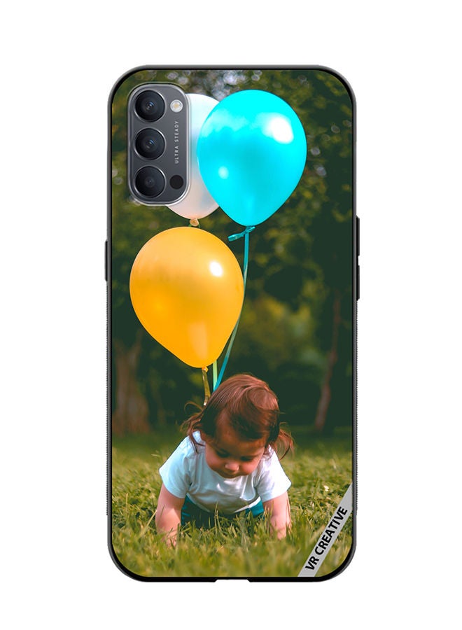 VR CREATIVE Protective Case Cover For Oppo Reno4 Pro 5G Boy With Balloons Design Multicolour - Image 1