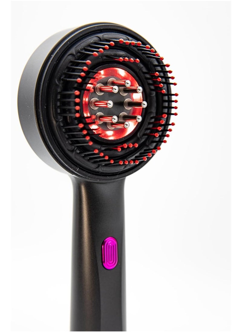 FARROBIZZ 2025 Deluxe Scalp Massage Brush with Oil Applicator – Wireless Electric Massager, Shiatsu Relax, IPX7 Waterproof, Compact Deep Massage Tool for Hair Care & Head Comfort (Grey)  - Image 1