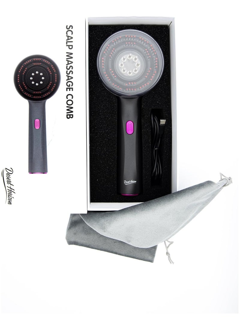 FARROBIZZ 2025 Deluxe Scalp Massage Brush with Oil Applicator – Wireless Electric Massager, Shiatsu Relax, IPX7 Waterproof, Compact Deep Massage Tool for Hair Care & Head Comfort (Grey)  - Image 3