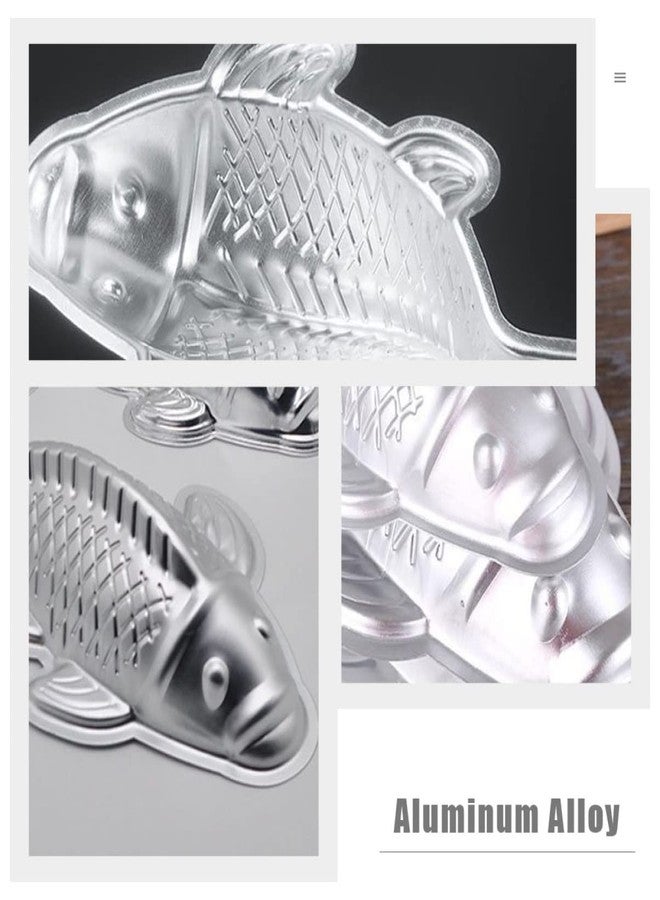 Alipis Steamed Bakeware Birthday Mould Dessert Pan Baking DIY Tin Easter Fondant Carp Alloy Shape Favor Taiyaki Aluminum Wedding Multifunctional Party Chocolate Non- Animal Fish L Large - Image 4