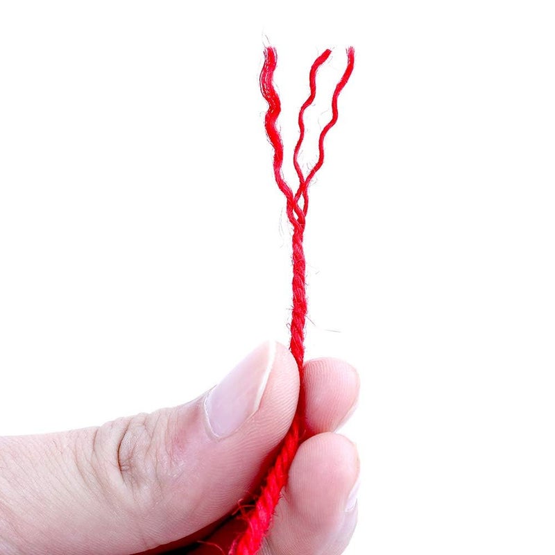 KINGLAKE Natural Jute Twine - 328 Feet, Durable Packing String, Arts & Crafts Gift Twine, Red - Image 4