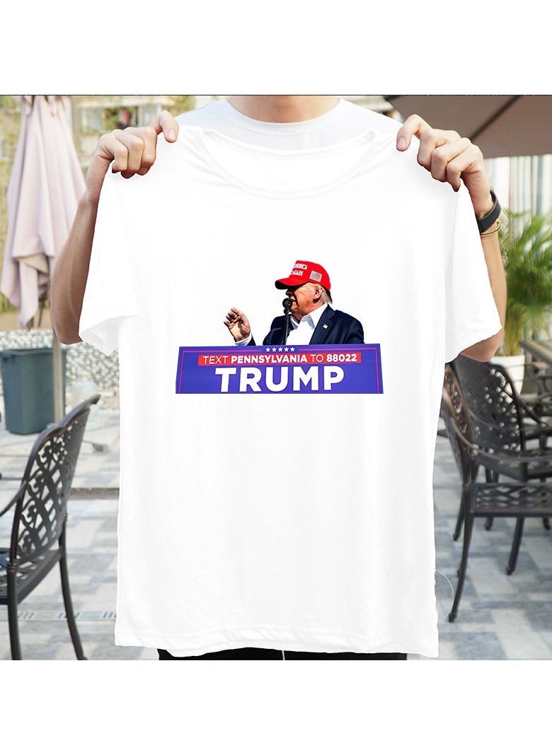 KUYING - New Trump Print Short Sleeved Shirt - Image 1