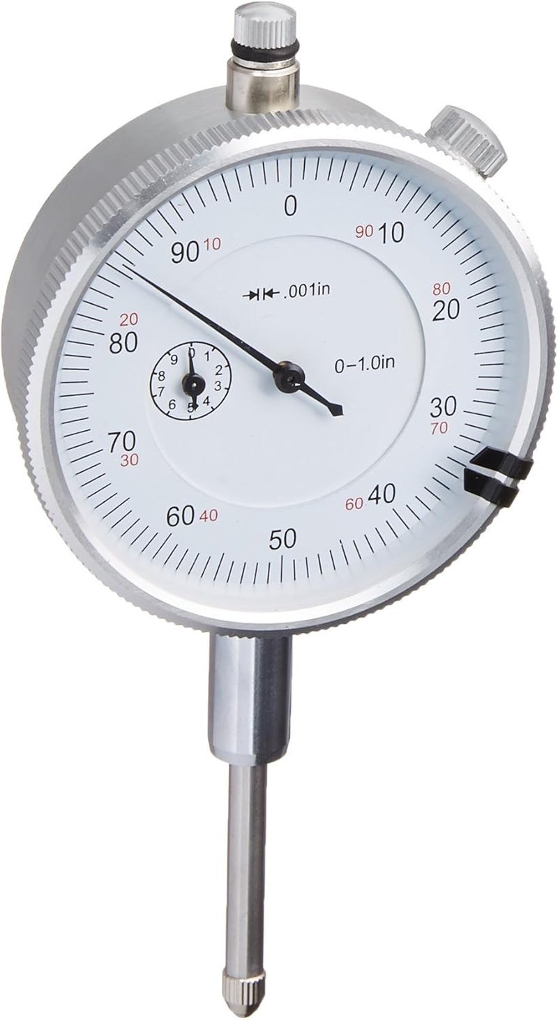 Triton 1" Dial Indicator 0.001" Graduation Travel Lug Back White Face