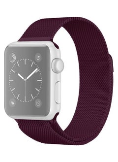 Milanese Loop Magnetic Watchband For Apple Watch Series 7 41mm / 6 & Se 5 4 40mm 3 2 1 38mm Wine Red