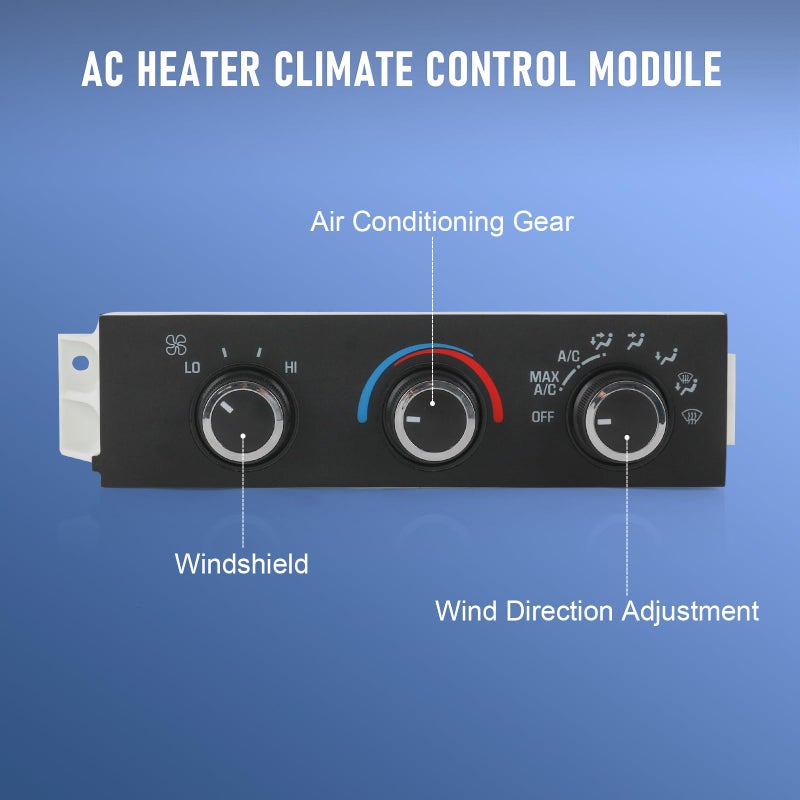 DICMIC Front A/C Heater Climate Control Module Compatible with 1996-2014 Chevrolet Express 1500 GMC Savana 1500 1996-2020 Chevrolet Express 2500 3500 GMC Savana 2500 3500 Replace# 599-217, 15073274 - Image 4
