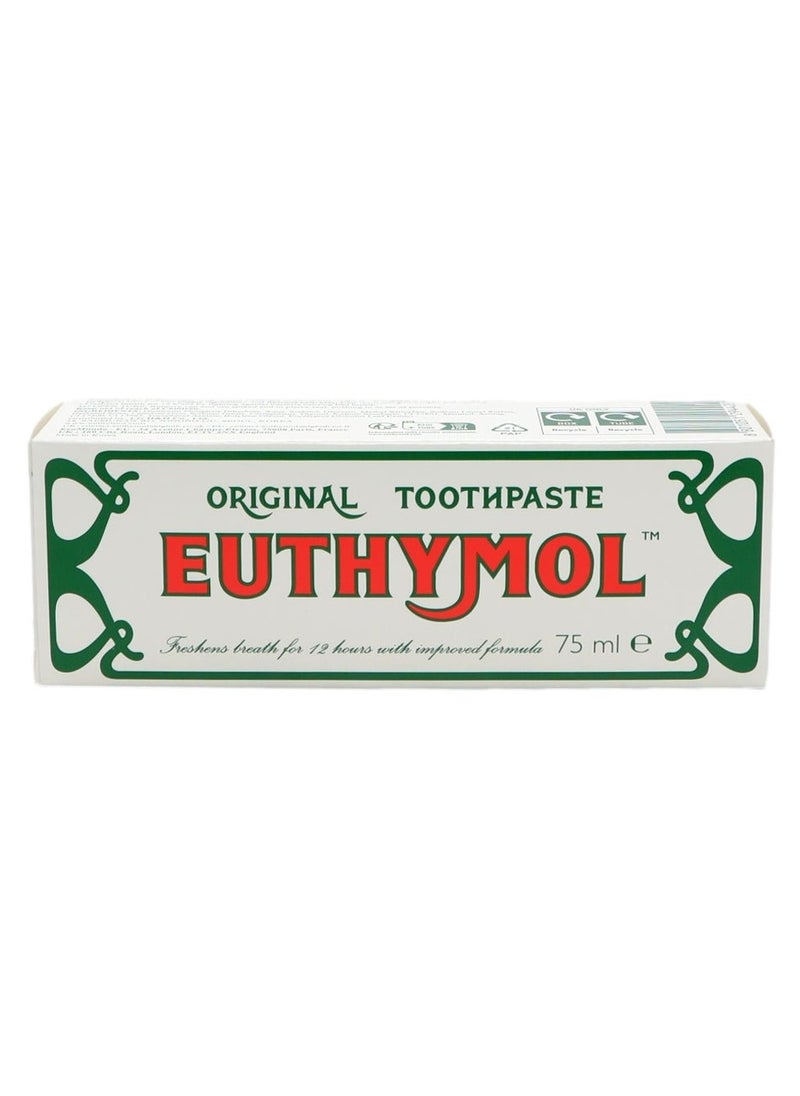 Euthymol Pack Of 2 Euthymol Original Toothpaste 75ml  - Image 2