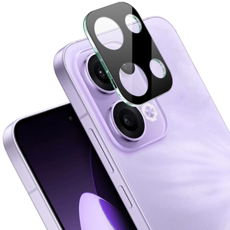 FabeKee Glass Camera Lens Protector For OPPO Reno13 5G [9H Hardness] [6D Lens Protector ] [Easy Installation] Black (OPPO Reno13) - Image 1