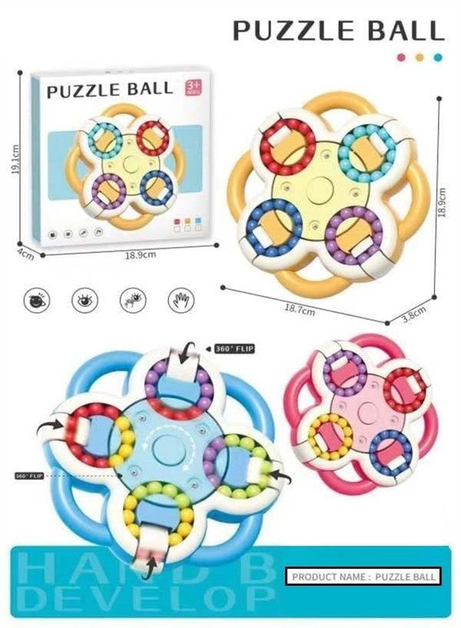 Funspark 3D Maze Game Brain Teaser Puzzle Ball Cube, for Kids and Adults,Puzzle Toys Tire Cube Anxiety Relief,Gravity Maze,Sensory Toys for Adults&Kids Puzzle Ball (Rotating Bean Cube) - Image 2