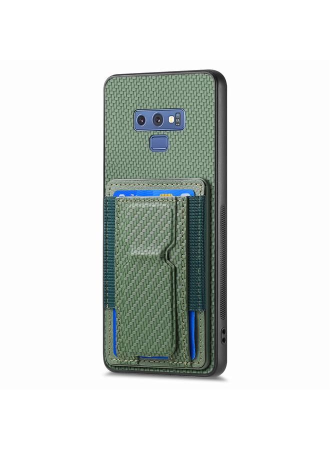اس-توب جراب هاتف Samsung Galaxy Note9 مصنوع من ألياف الكربون مع حامل قابل للطي وحقيبة بطاقات مرنة - Image 2