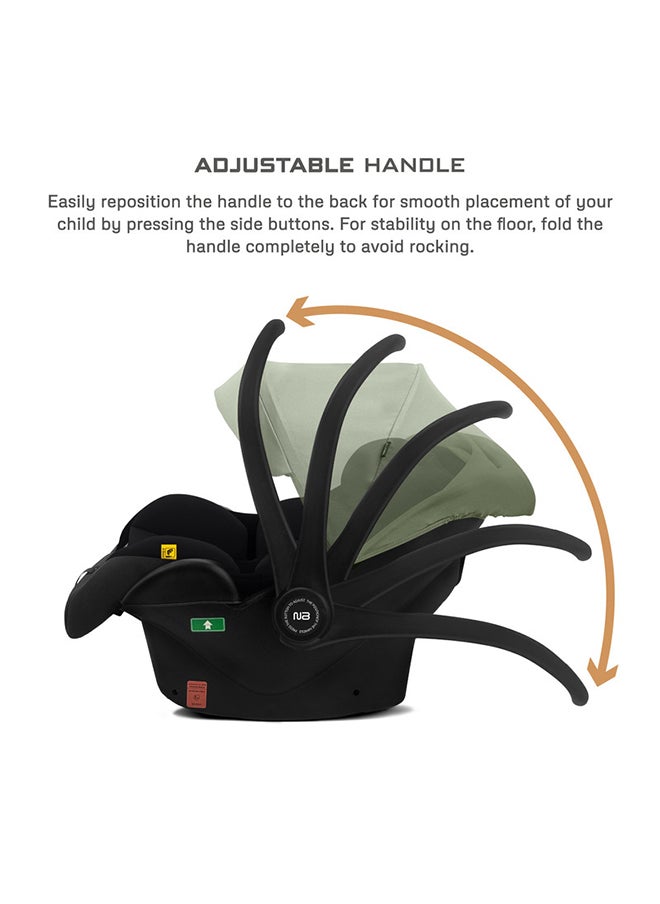 neobreez I-Sacro I-Size Infant Car Seat|Lightweight Baby Carrier Car Seat|Includes Seat Reducer & Seat Wedge, 3 Point Strap|Ece R129|Newborn To 15 Months|Waterproof Upf50+ Canopy  (13Kg, 40-85Cm)  - Image 3