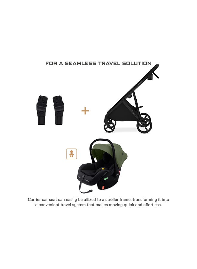 نيوبريز مقعد سيارة للأطفال آي-ساكرو آي-سايز للسفر، محمول، خفيف الوزن، حامل أطفال، سرير متنقل، يشمل مخفض مقعد ووتد مقعد، حزام ثلاثي النقاط، معتمد  ، مظلة مقاومة للماء، من الولادة حتى  شهرًا،  كجم، المجموعة + - Image 4