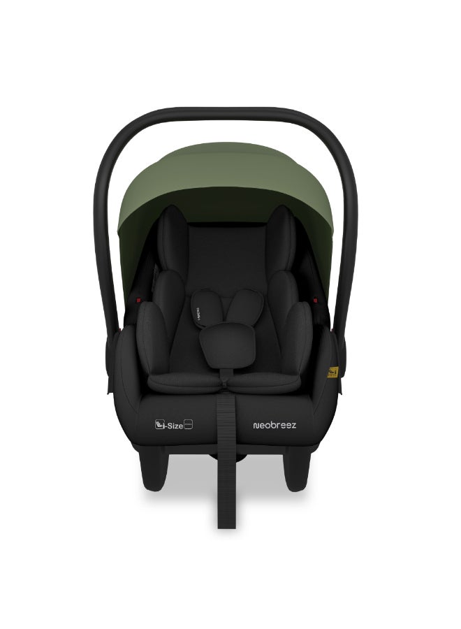 neobreez I-SACRO I-Size Infant Travel Portable Car Seat, Lightweight Baby Car Seat Carrier, Carry Cot, Includes Seat Reducer&Seat Wedge, 3 Point Harness, ECER129, Waterproof Canopy, Newborn to 15months, 13Kg, Group 0+ - Image 1
