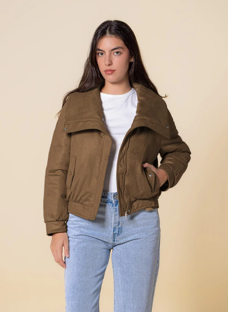 SHAPES DETAIL CROPPED JACKET