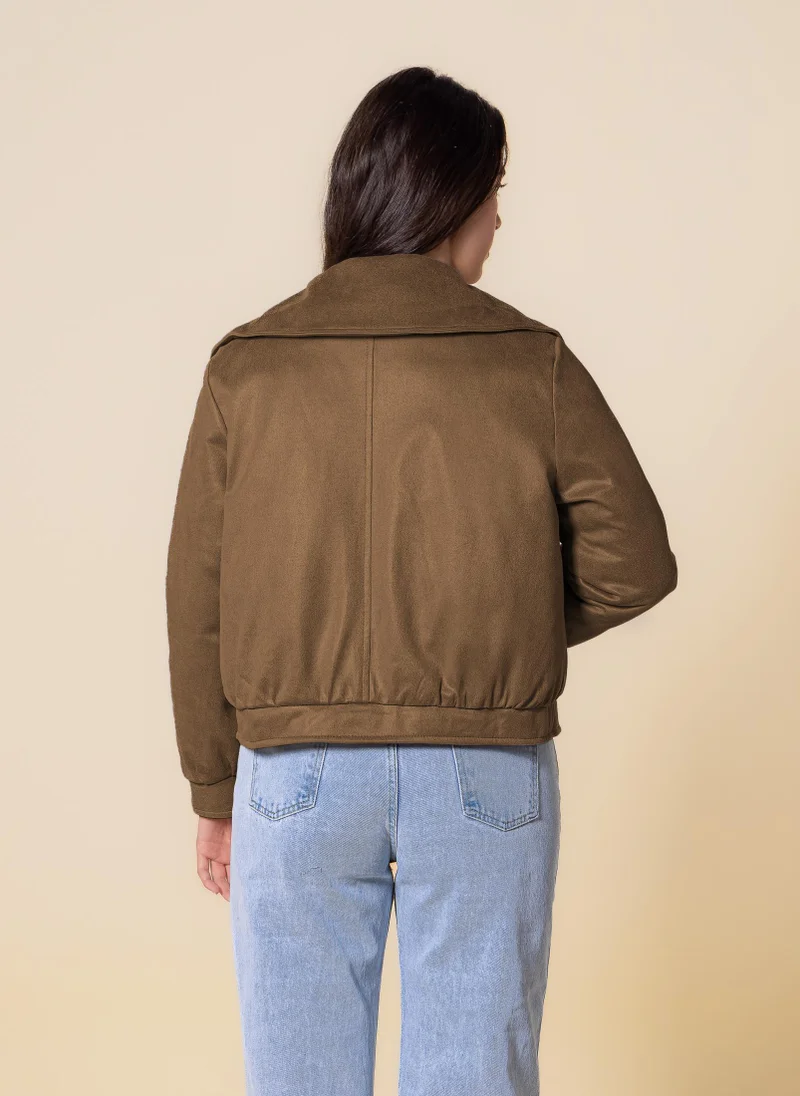 SHAPES DETAIL CROPPED JACKET