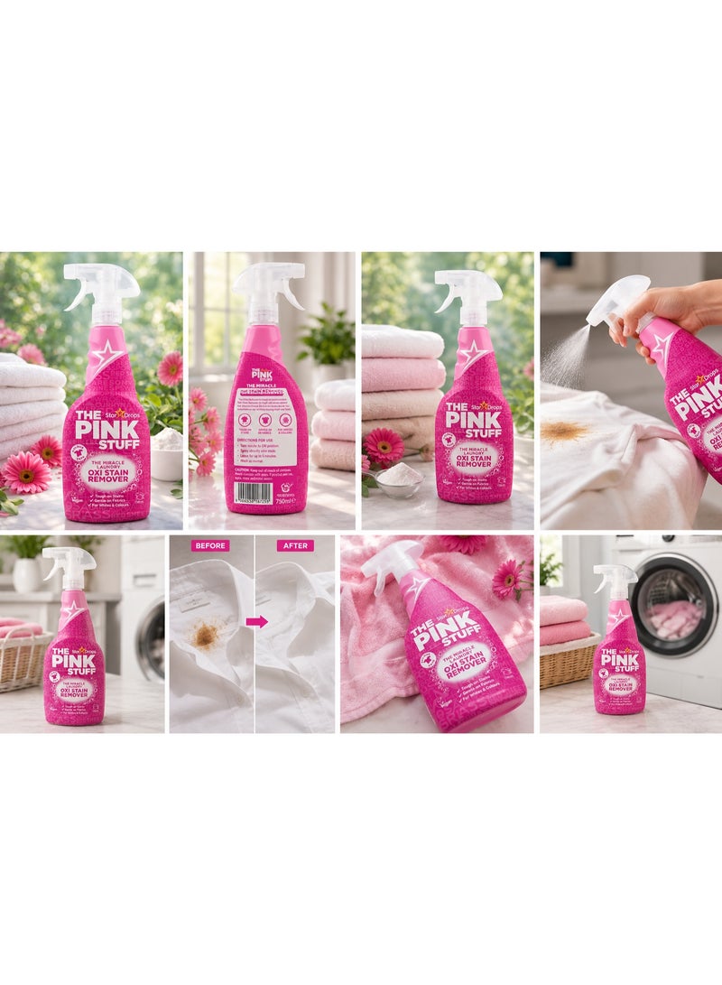 THE PINK STUFF Miracle Laundry Oxi Stain Remover Spray – Powerful Fabric Stain Remover - Image 3
