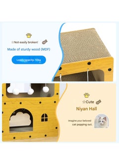 A.M SmartMaster Cat Sharpener for Cat House, 3rd Floor, High Density Cardboard, Cat Tower, Cat Bed, Furniture Toy Included, Prevent Lack of Exercise, Relieve Stress, Easy to Assemble, Double Sided  - Image 4