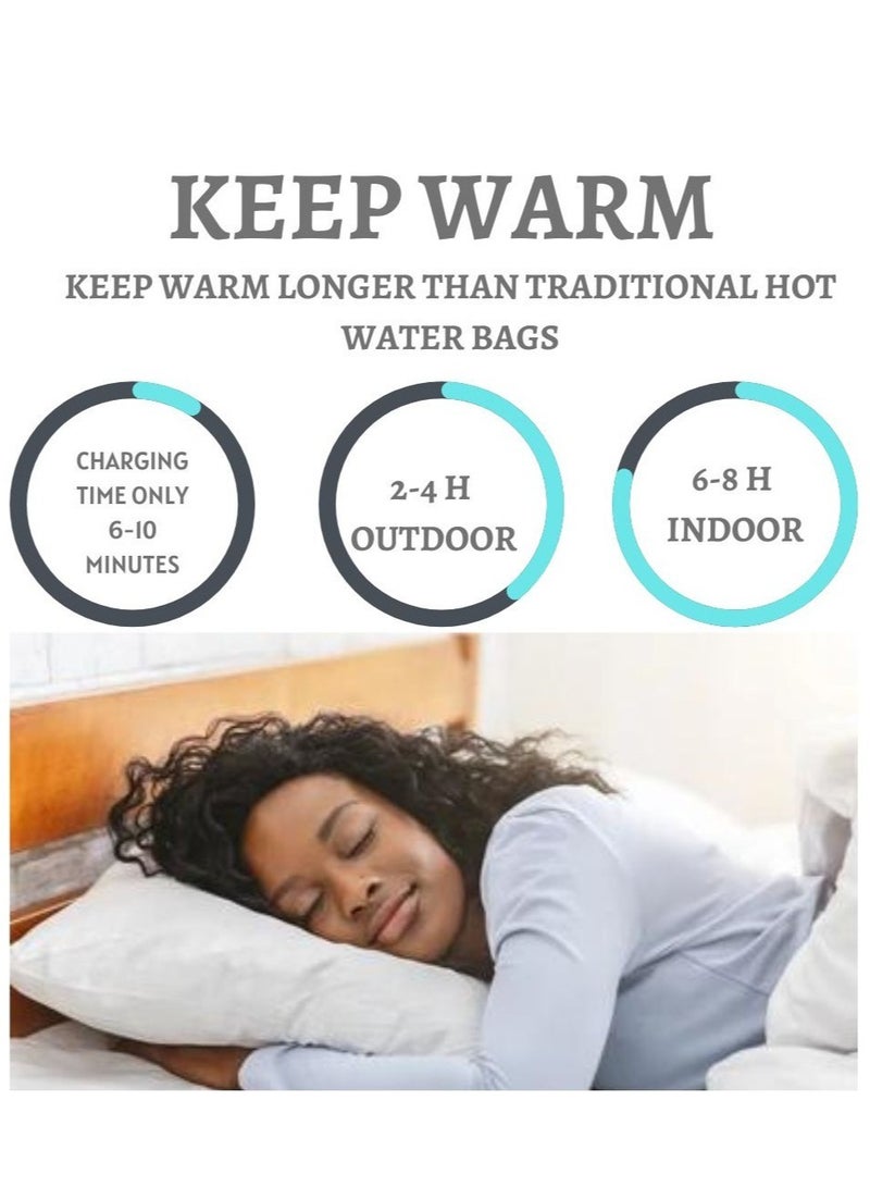 برايم بي جافاودان حزام كيس الماء الساخن الكهربائي لتخفيف آلام الجسم، وسادة تدفئة قابلة لإعادة الشحن مع غطاء من الصوف لتخفيف آلام الجسم، وتدفئة اليدين، وتخفيف آلام التهاب المفاصل، وتشنجات الدورة الشهرية، والعلاج الساخن والبارد - Image 2
