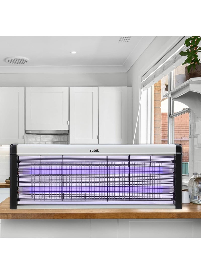 Rubik Electric Bug Zapper, 40W Flying Insect Pest Mosquito Killer for Home Office & Commercial Use (66x25cm, Black/White)  - Image 3