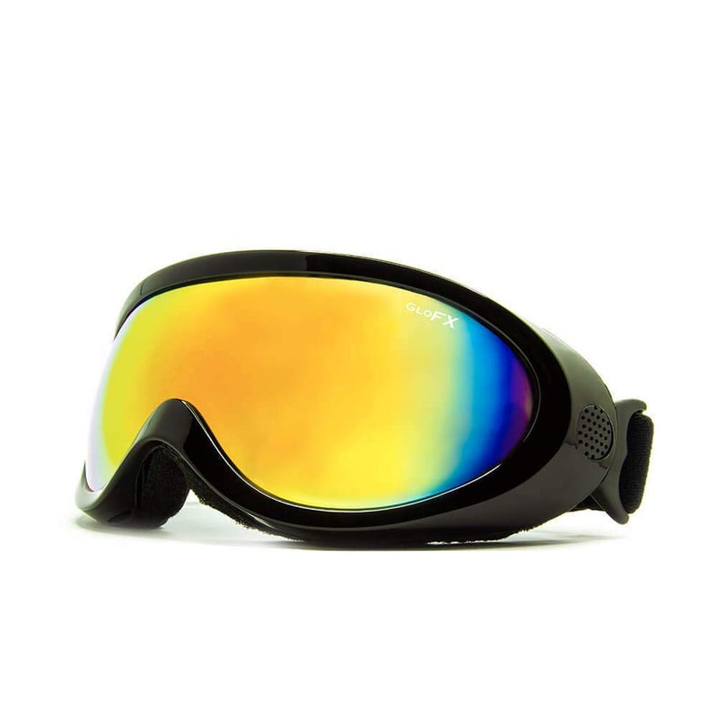 GloFX Rainbow Mirror Diffraction Ski Goggles - Trippy Diffraction Glasses, Full-Face Design, Comfort Foam Padding, Adjustable Strap, UV Protection, Perfect for Raves & Festivals - Image 4