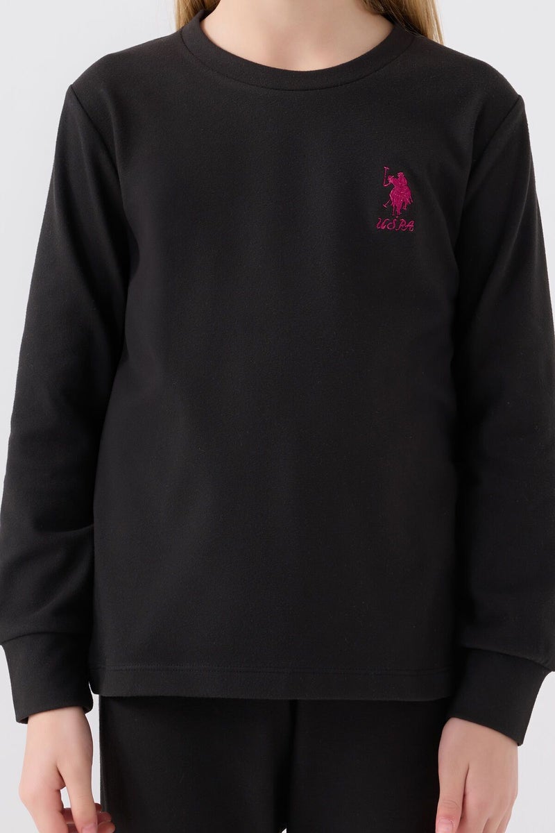 U.S. Polo Assn. Girls Black Pyjama Set - Image 4