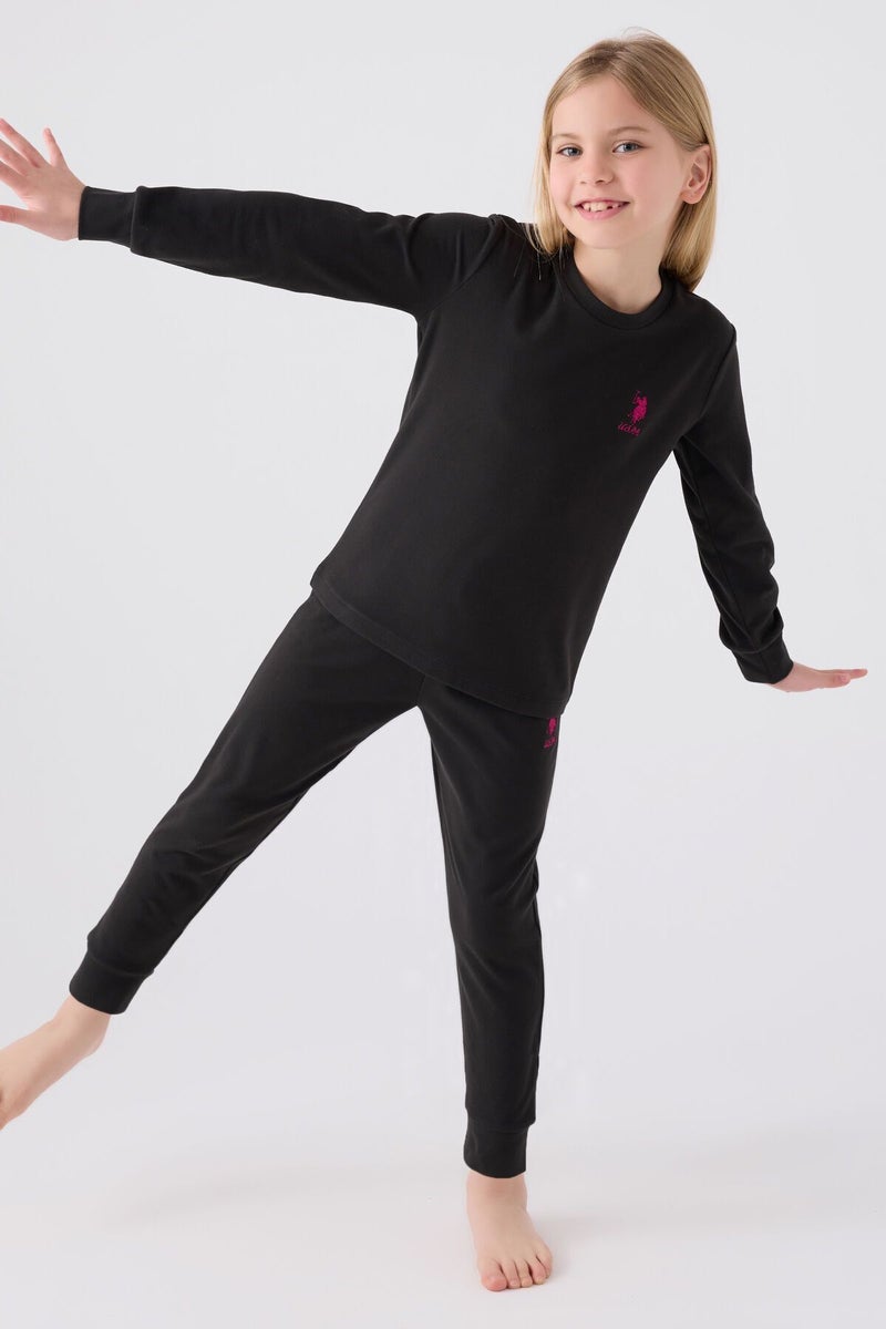 U.S. Polo Assn. Girls Black Pyjama Set - Image 3
