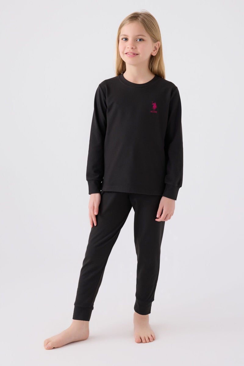 U.S. Polo Assn. Girls Black Pyjama Set - Image 1